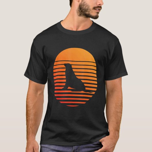 T-shirt Sceller Silhouette Ombre Devant Un Soleil (Devant)