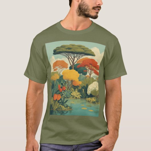T-shirt Scène animée de la Jungle Safari (Devant)