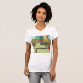 T-shirt Scène colorée de parc downtown (Devant entier)