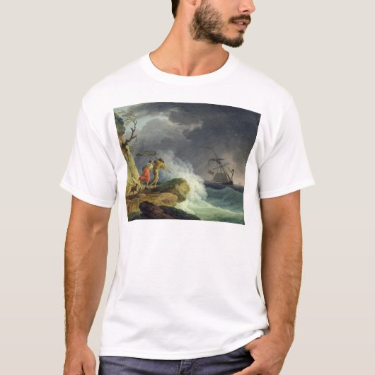 T-shirt Scène côtière dans une tempête, 1782 (Devant)