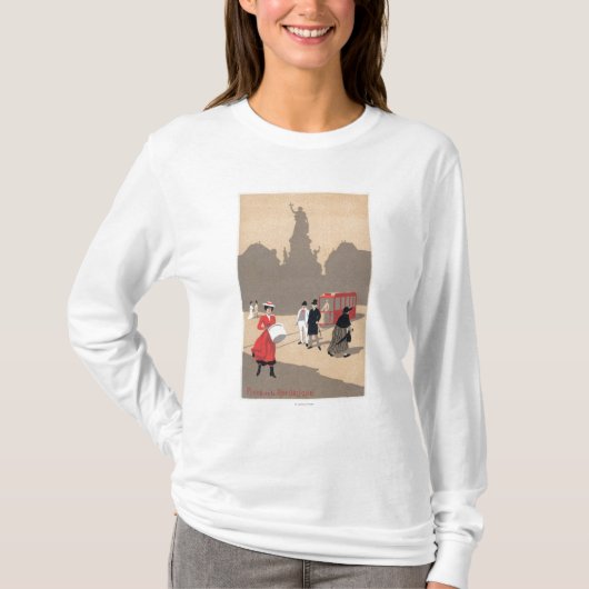T-shirt Scène d'art déco de Place de la Republique (Devant)