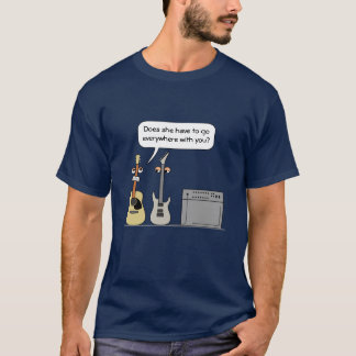 T-shirt Scène de bande dessinée de roue de guitare drôle