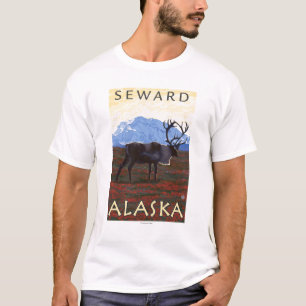 T-shirt Scène de caribou - Seward, Alaska