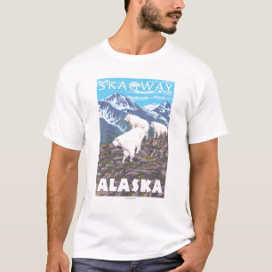 T-shirt Scène de chèvres de montagne - Skagway, Alaska