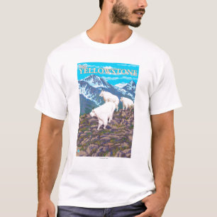 T-shirt Scène de chèvres de montagne - Yellowstone