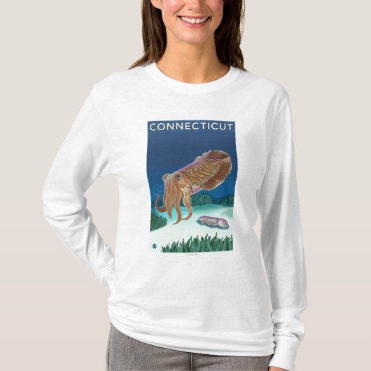 T-shirt Scène de ConnecticutCuttlefish (Devant)