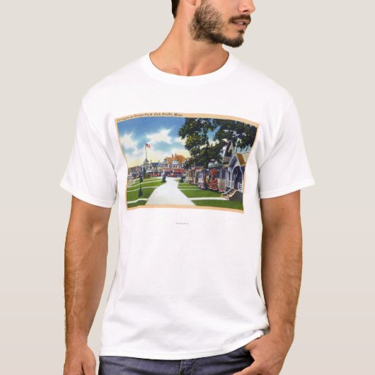 T-shirt Scène de cottages de parc d'océan (Devant)