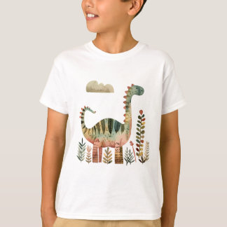 T-shirt Scène de Dino Feuillu – Chemise de Dinosaure Migno