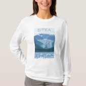 T-shirt Scène de glacier - Sitka, Alaska (Devant)