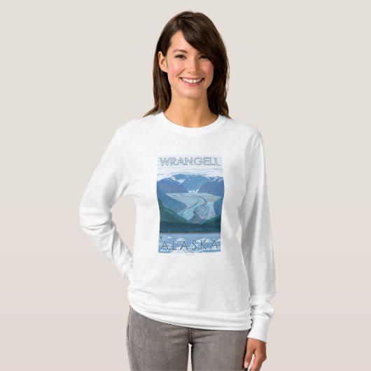 T-shirt Scène de glacier - Wrangell, Alaska (Devant entier)
