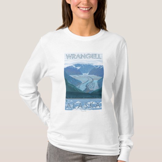T-shirt Scène de glacier - Wrangell, Alaska (Devant)