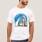 T-shirt Scène de la Nativité avec Marie Joseph et Bébé Jés (Devant)