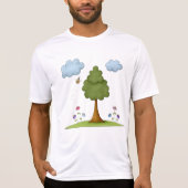 T-shirt Scène de la nature des abeilles et des arbres avec (Devant)