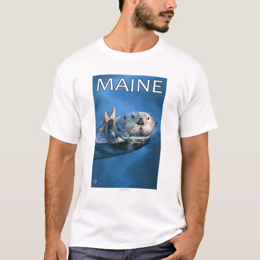 T-shirt Scène de loutre de MaineSea (Devant)