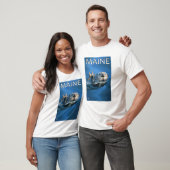 T-shirt Scène de loutre de MaineSea (Unisexe)