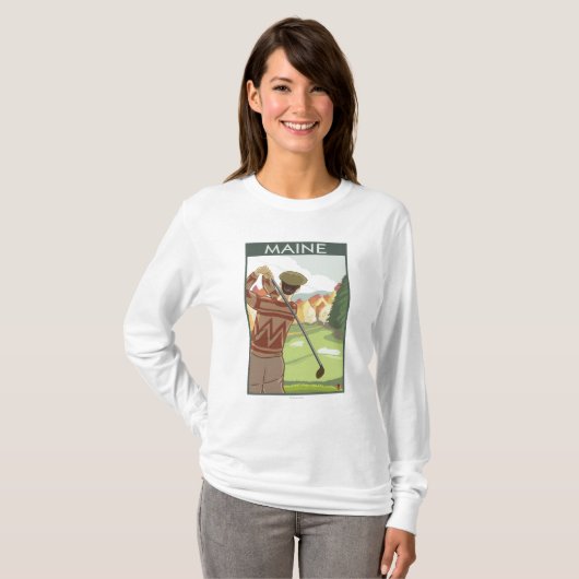 T-shirt Scène de MaineGolfing (Devant entier)