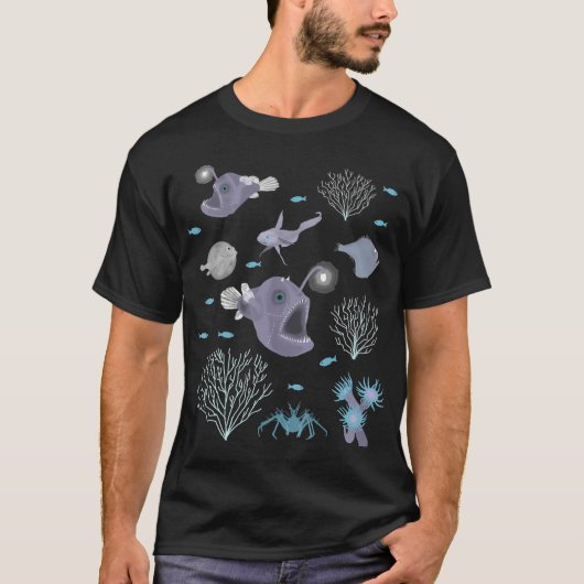 T-shirt Scène de mer profonde (Devant)