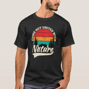 T-shirt Scène de montagne et de forêt Silhouette 19