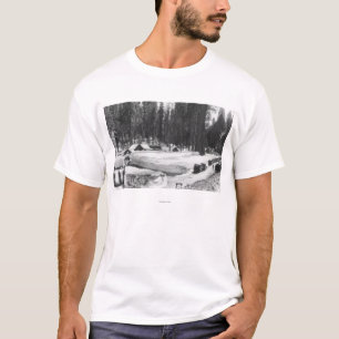T-shirt Scène de neige de parc national de séquoia dans