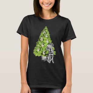 T-shirt Scène De Noël Rottweiler Avec Arbre De Noël Et