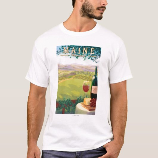 T-shirt Scène de pays de MaineWine (Devant)
