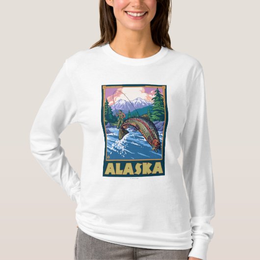 T-shirt Scène de pêche d'AlaskaFly (Devant)