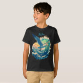 T-shirt Scène de performance côtière de coucher de soleil (Devant entier)