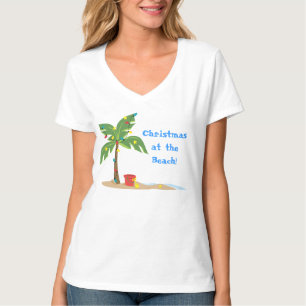 T-shirt Scène de plage de Noël