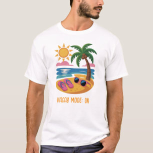 T-shirt Scène de plage d'été minimale - personnalisable