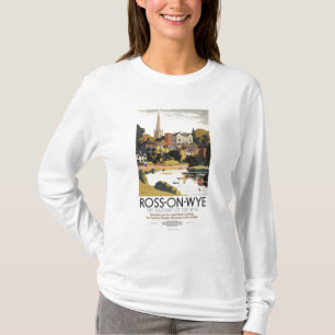 T-shirt Scène de rivière d'affiche britannique de chemin