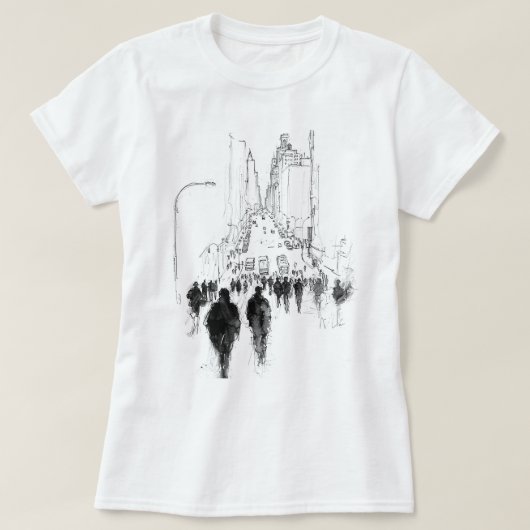 T-shirt Scène de rue Abstraite (Design devant)