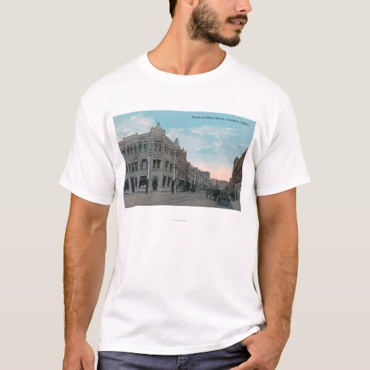 T-shirt Scène de rue principale avec des chariots de (Devant)