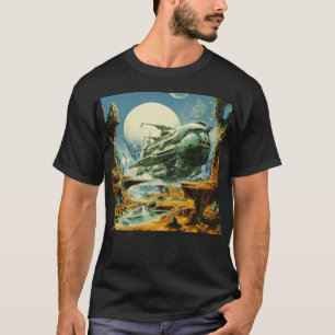 T-shirt Scène de science-fiction rétro