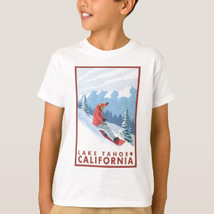 T-shirt Scène de surfeur - le lac Tahoe, la Californie