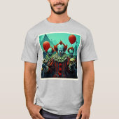 T-shirt Scène d'horreur de clown déplaisant (Devant)