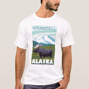 T-shirt Scène d'orignaux - Wrangell, Alaska