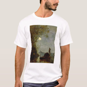 T-shirt Scène éclairée par la lune avec la gondole