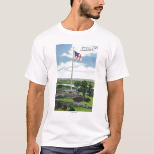 T-shirt Scène géante de mât de drapeau de défi de bâti