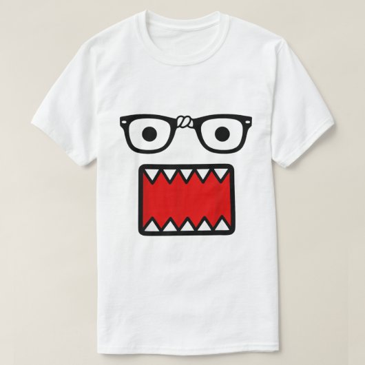 T-shirt Scene Kid Glasses & Cartoon Mouth Design (Design devant)