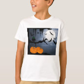 T-shirt Scène nocturne d'Halloween éffrayante (Devant)