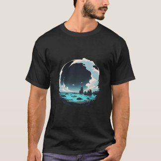 T-shirt Scène océanique en cercle