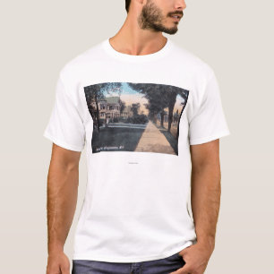 T-shirt Scène résidentielle sur la commande de rive