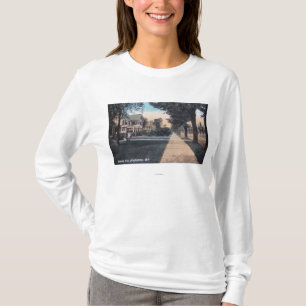 T-shirt Scène résidentielle sur la commande de rive
