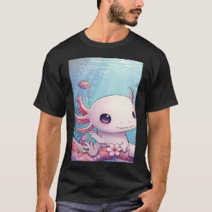 T-shirt Scène sous-marine d'Axolotl mignon