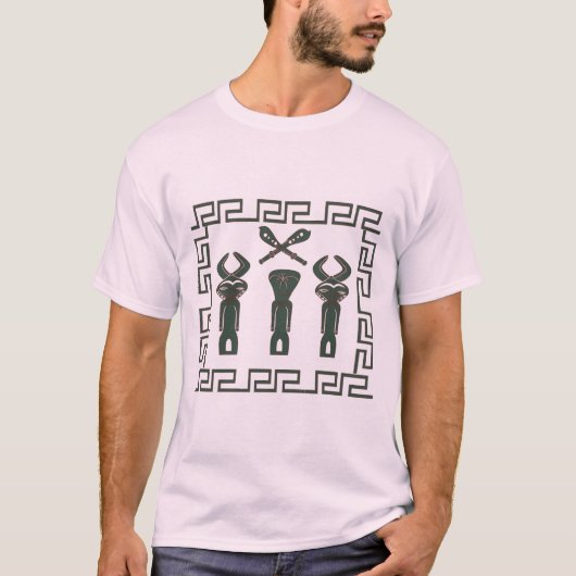 T-shirt Scène tribale africaine Abstraite (Devant)