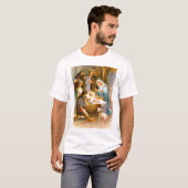 T-shirt Scène vintage de nativité (Devant entier)