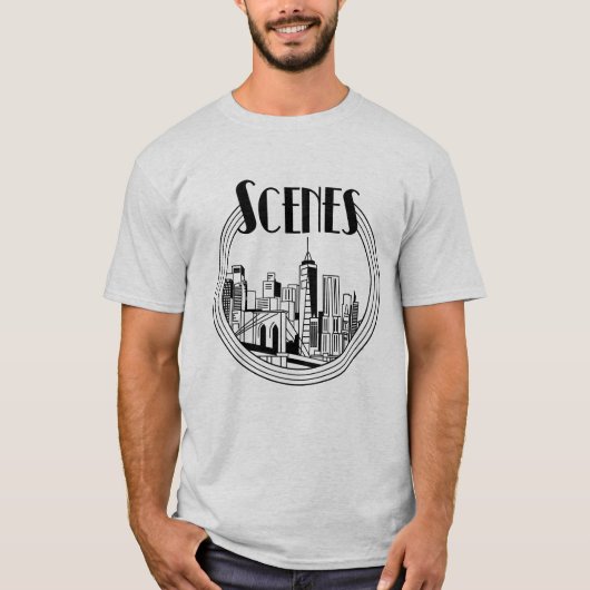 T-shirt Scènes Cercle Skyline (Devant)