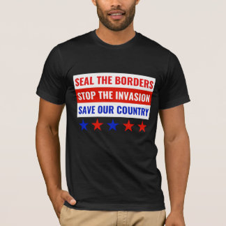 T-SHIRT SCEZ LES FRONTIÈRES, ARRÊTEZ L'INVASION...