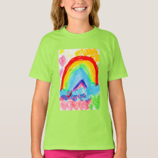 T-shirt, Schattigee Tiener kunst regenboog T-shirt