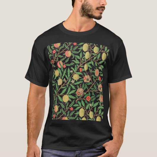 T-shirt Schéma floral de la grenade à fruits William Morri (Devant)